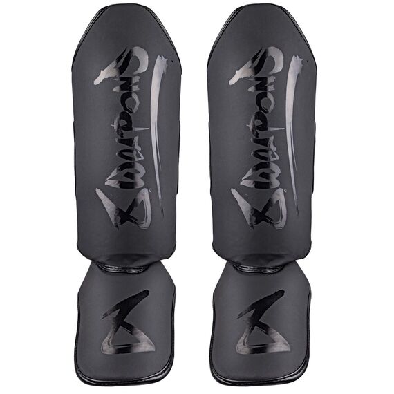 8 WEAPONS Shin Guards, Kids, Unlimited 2.0, black-black, S/M, Size: S/M, Colour: Schwarz, 2 image
