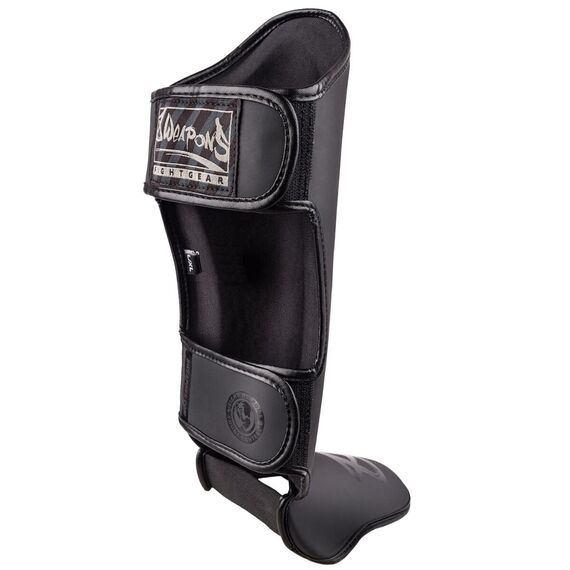 8 WEAPONS Shin Guards, Kids, Unlimited 2.0, black-black, S/M, Size: S/M, Colour: Schwarz, 4 image