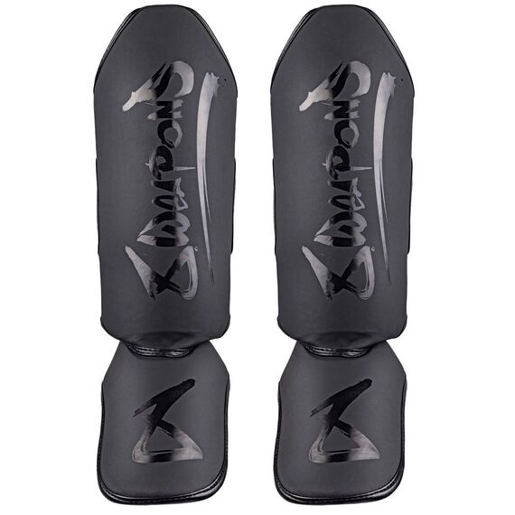 8 WEAPONS Shin Guards, Kids, Unlimited 2.0, black-black, L/XL, Size: L/XL, Colour: Schwarz, 2 image
