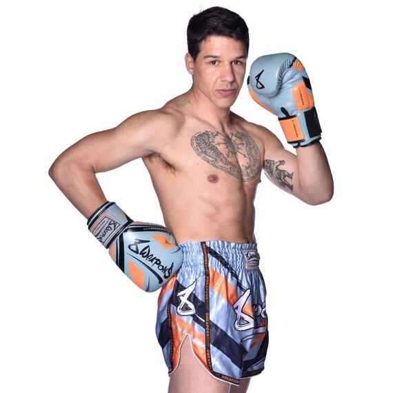 8 WEAPONS Boxing Gloves, Shift, ice-grey-orange, 10 Oz, Colour: Blue, OZ: 10oz, 4 image