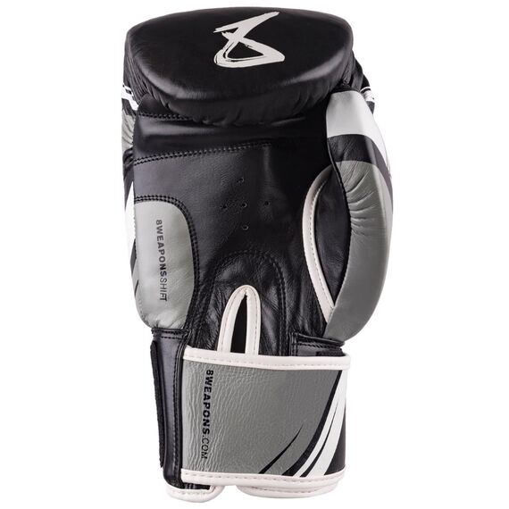 8 WEAPONS Boxing Gloves, Shift, black-white, 10 Oz, Colour: Schwarz, OZ: 10oz, 2 image
