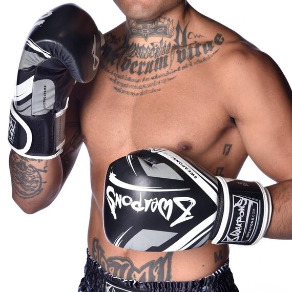 8 WEAPONS Boxing Gloves, Shift, black-white, 10 Oz, Colour: Schwarz, OZ: 10oz, 6 image