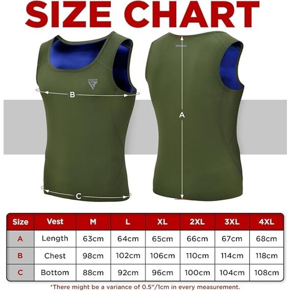 RDX Men's Sweat Jacket For Weight Loss, Size: XL, Colour: Khaki, 7 image