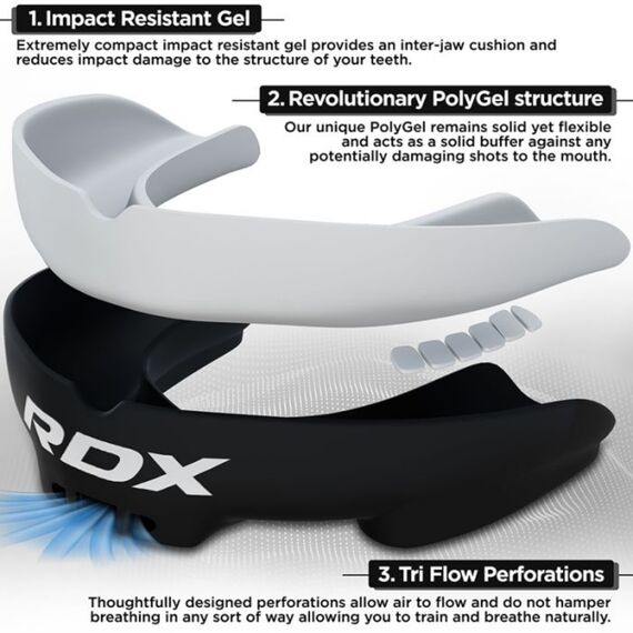 RDX Mouth Guard Adult, Colour: Schwarz, 5 image