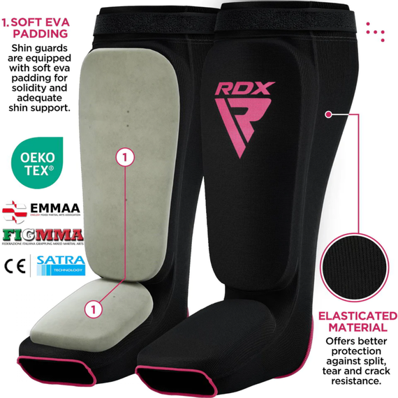 Hosiery Shin Instep Foam Black/Pink-S, Size: S, Colour: Schwarz, 4 image
