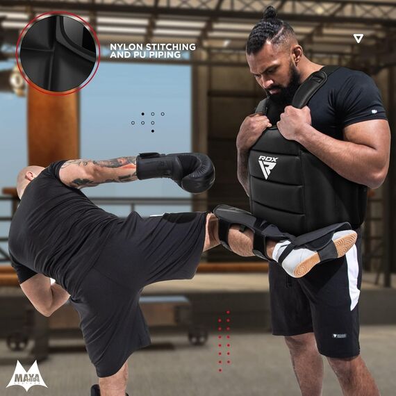 Semi contact chest guard SCC-T2, Size: 2XL, Colour: Schwarz, 6 image