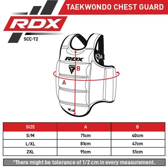 Semi contact chest guard SCC-T2, Size: 2XL, Colour: Schwarz, 2 image