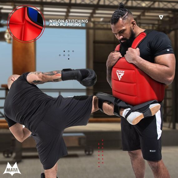 Semi contact chest guard SCC-T2, Size: 2XL, Colour: Rot, 6 image