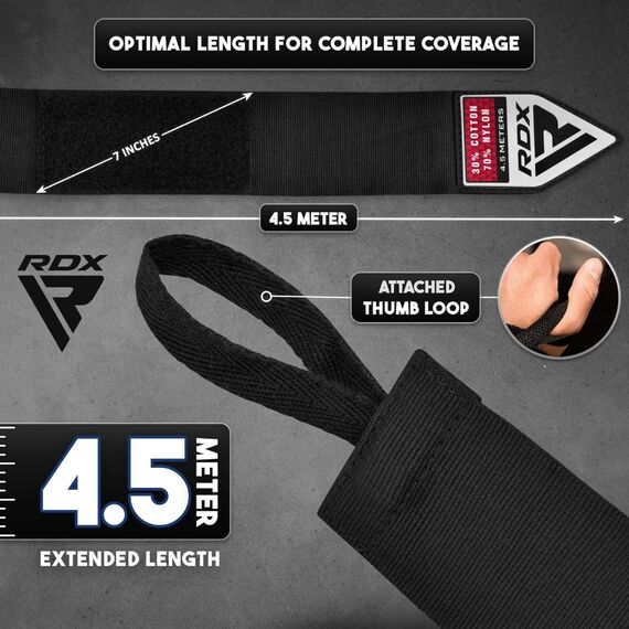 Professionelle Boxbandagen – 3er-Set, Farbe: Schwarz, Länge: 4.5m, 3 image