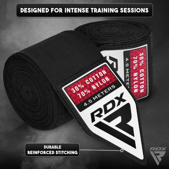 Professionelle Boxbandagen – 3er-Set, Farbe: Schwarz, Länge: 4.5m, 4 image