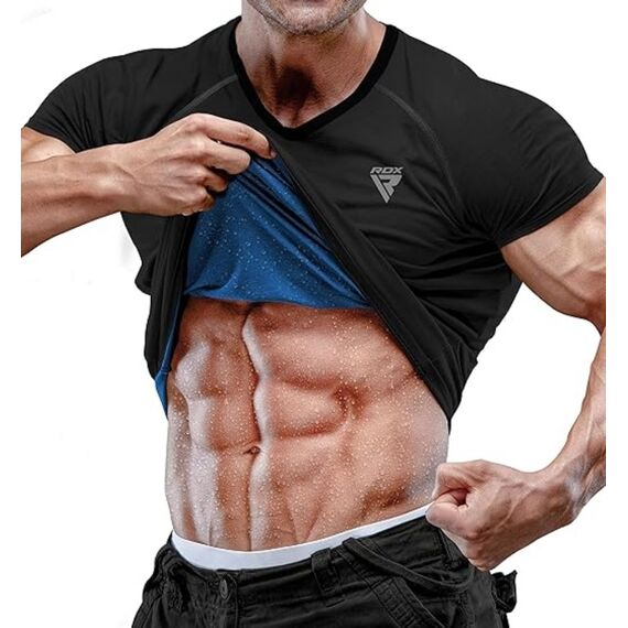 T-Shirt de Sudation Homme Pour la Perte de Poids, Taille: 3XL, Couleur: Noir, 8 image