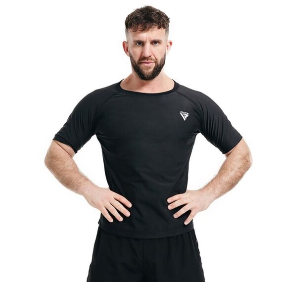 T-Shirt de Sudation Homme Pour la Perte de Poids, Taille: 3XL, Couleur: Noir