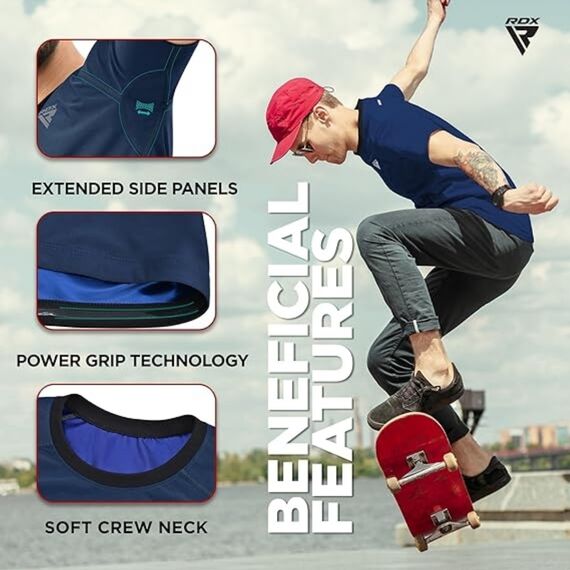 Sweat T-Shirt Men For Weight Loss, Size: M, Colour: Blue, 5 image