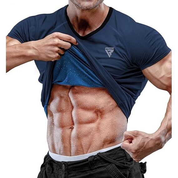 Sweat T-Shirt Men For Weight Loss, Size: M, Colour: Blue, 8 image