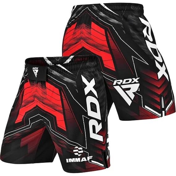 MMA-Shorts IMMAF, Bekleidungsgrösse: L, Farbe: Rot, 5 image