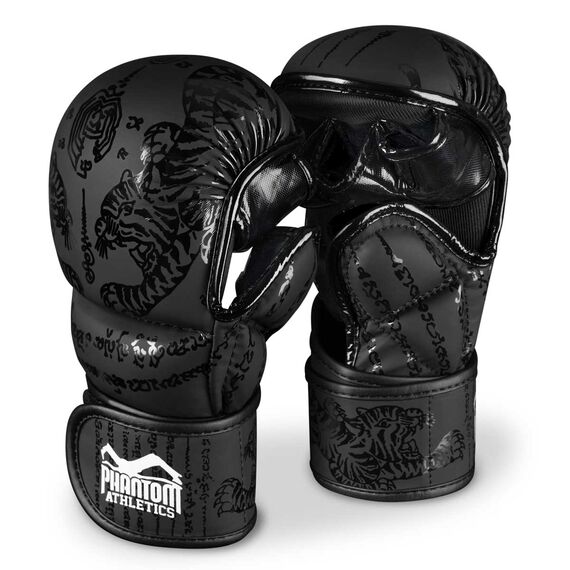 Muay Thai MMA sparring gloves, Size: S/M, Colour: Schwarz