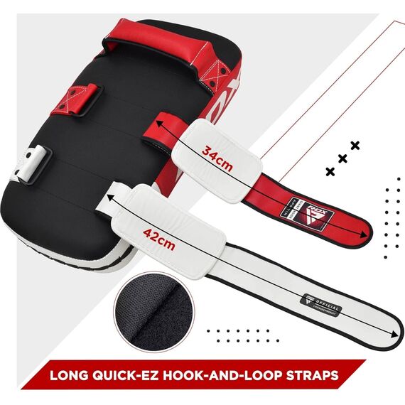 RDX T1Paos courbés – L’accessoire idéal pour le Muay Thai, Taille: Taille unique, Couleur: Rouge, 4 image