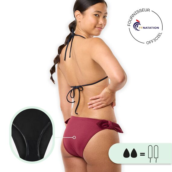 Bas de maillot de bain menstruel "Ligie" Femme Smoon | Rouge S, 6 image