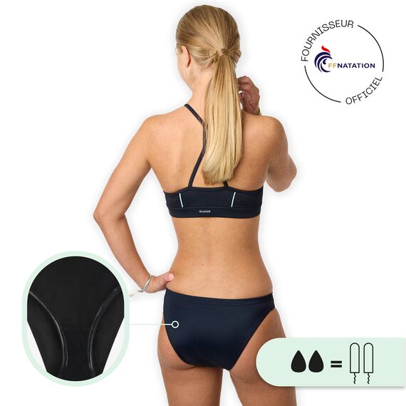Bas de maillot de bain menstruel "Héliades" Fille Smoon | Noir 12 - 14 ans, 4 image