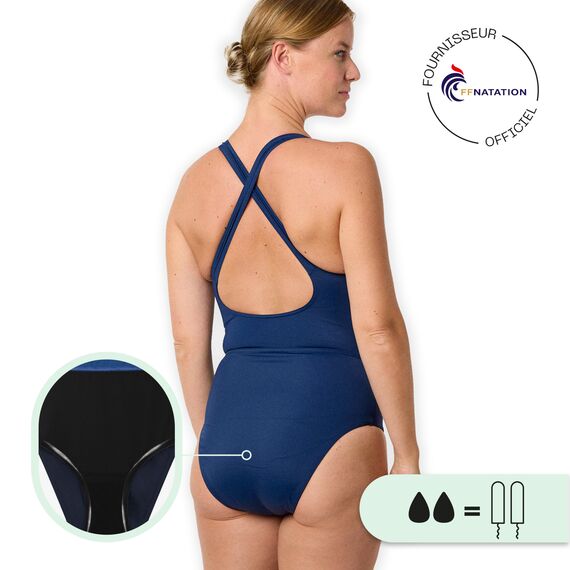 Menstruations-Badeanzug Damen "Naiades" Smoon | Blau XXL, 4 image