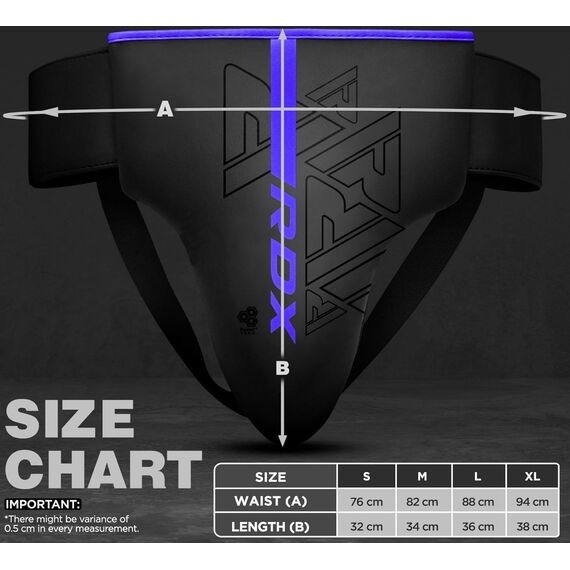 Groin Guard Rex F6 Matte Blue-S, Size: S, Colour: Schwarz, 6 image
