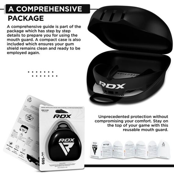 RDX Mouth Guard Adult, Colour: Schwarz, 6 image