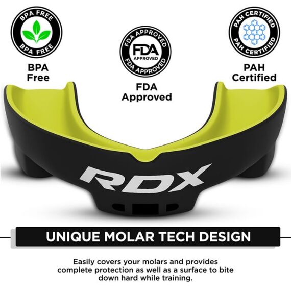 RDX Mouth Guard Junior below 12 years, Colour: Yellow, 3 image