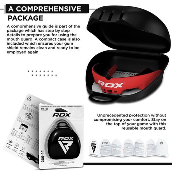 RDX Mouth Guard Junior below 12 years, Colour: Rot, 4 image