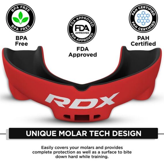 RDX Mouth Guard Junior below 12 years, Colour: Rot, 3 image