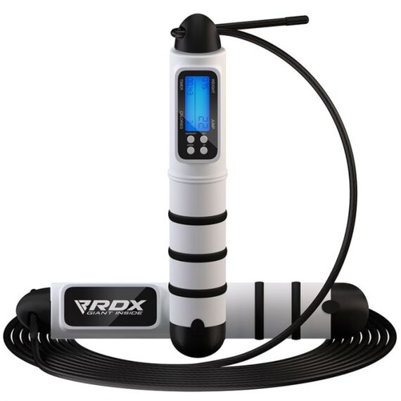RDX Jumping rope with calories counter, Colour: Weiss, Length: 3.10m