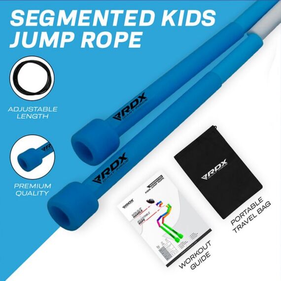 Skipping Rope Kids Segmented Adjustable Dark Blue-10Ft (15701), Colour: Blue, Length: 3.0m, 8 image