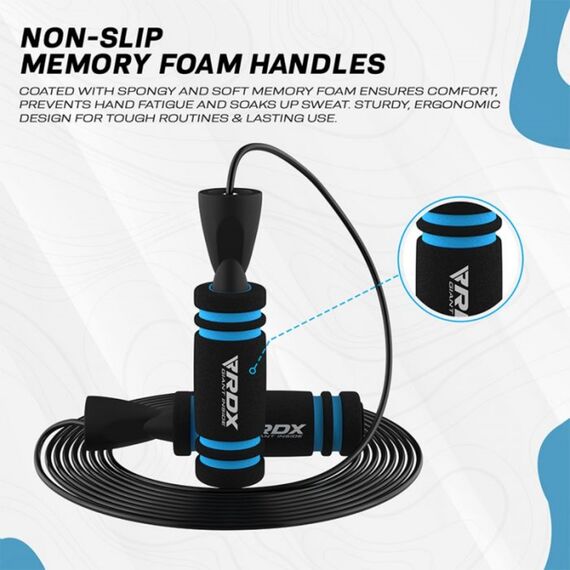 Skipping Rope With Weight X2 Blue-10.3Ft (15763), Colour: Blue, Length: 304 cm, 8 image