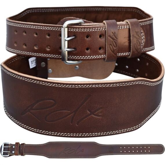 Ceinture de Musculation 4L Pro Cuir, Taille: S, Couleur: Marron