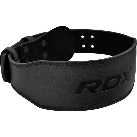 RDX 4 Inch Padded Leather Weightlifting Fitness Gym Belt, Size: L, Colour: Schwarz