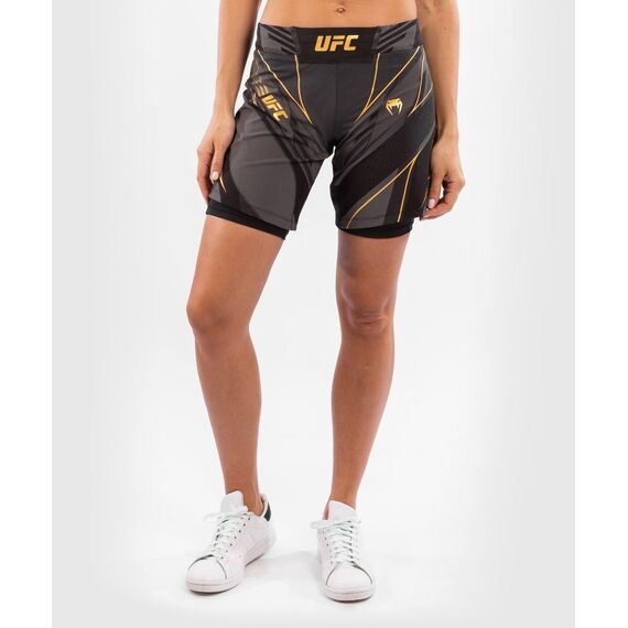 UFC Authentic Fight Night Women's Shorts - Long Fit, Colore: Oro , Size: M