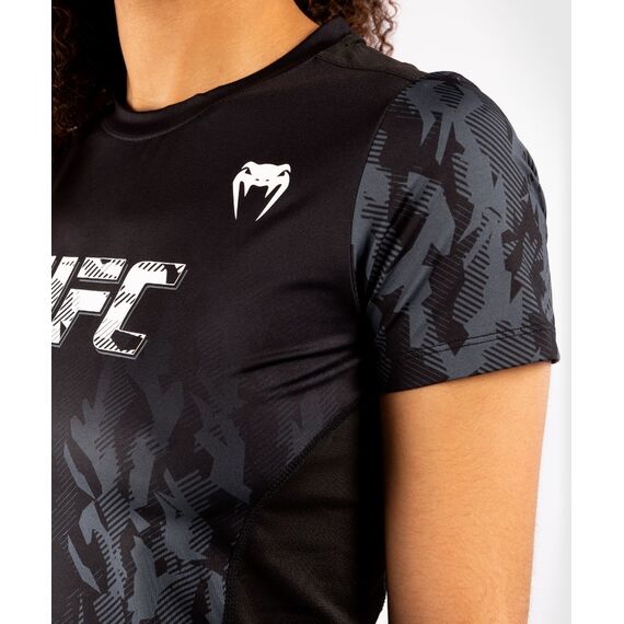 UFC Authentic Fight Week Women's Performance Short Sleeve T-shirt, Size: M, Colour: Schwarz, Size: M, 2 image