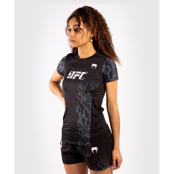 UFC Authentic Fight Week Women's Performance Short Sleeve T-shirt, Size: M, Colour: Schwarz, Size: M, 4 image