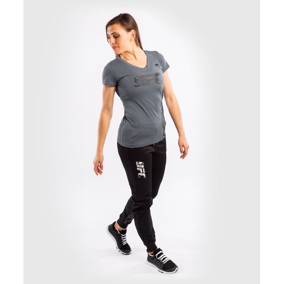 UFC Authentic Fight Week Women's Short Sleeve T-shir, Colour: Grey, Size: L, 4 image