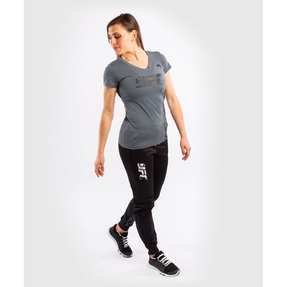 UFC Authentic Fight Week Women's Short Sleeve T-shir, Colour: Grey, Size: M, 4 image