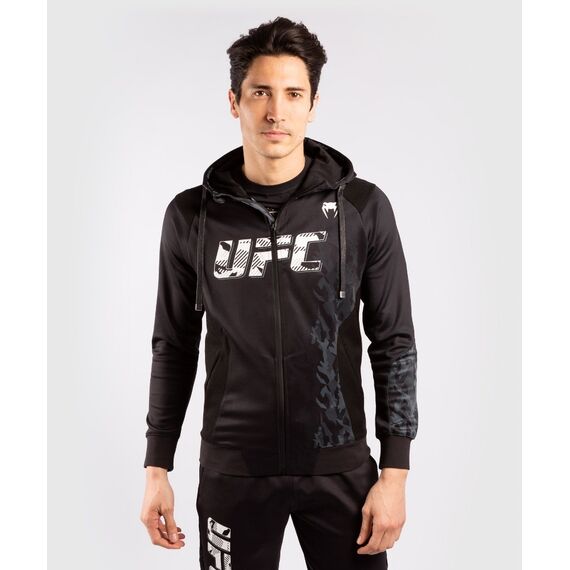 UFC Authentic Fight Week Men's Zip Hoodie, Size: XL, Colour: Schwarz