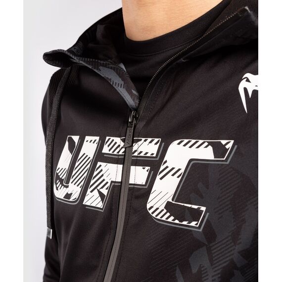 UFC Authentic Fight Week Men's Zip Hoodie, Size: XL, Colour: Schwarz, 8 image