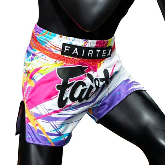Muay Thai Shorts Fairtex World Music, Size: L, Colour: Weiss, 4 image