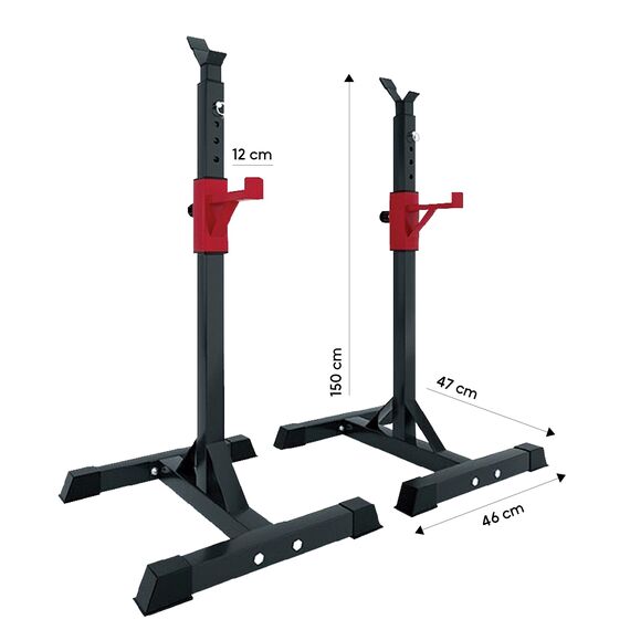Verstellbare Stangenauflagen 90 bis 150 cm (Satz von 2) GladiatorFit, 6 image