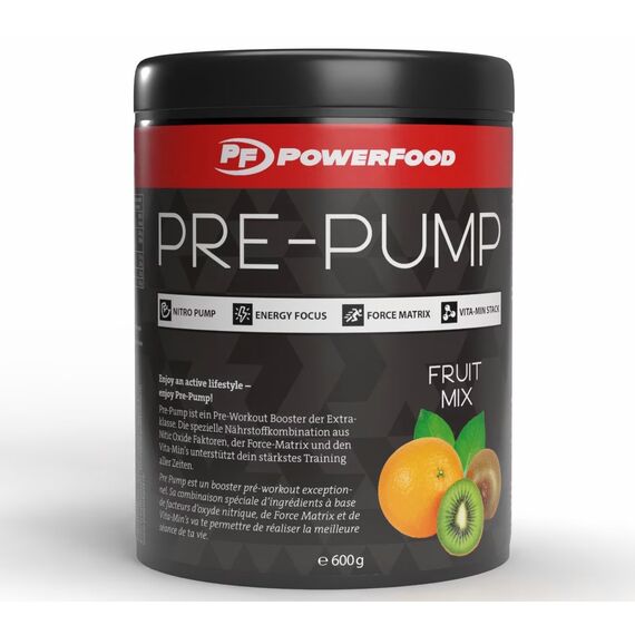 Booster preworkout "Pre-Pump" 600g Powerfood One | Punch aux Fruits
