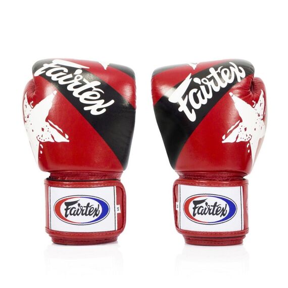 Gants de boxe Fairtex BGV1 Nation Print, Couleur: Rouge, OZ: 10oz, 2 image