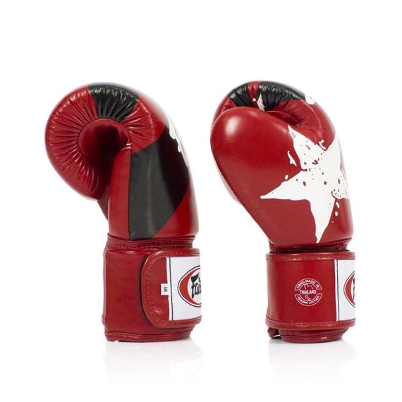 Gants de boxe Fairtex BGV1 Nation Print, Couleur: Rouge, OZ: 10oz, 4 image
