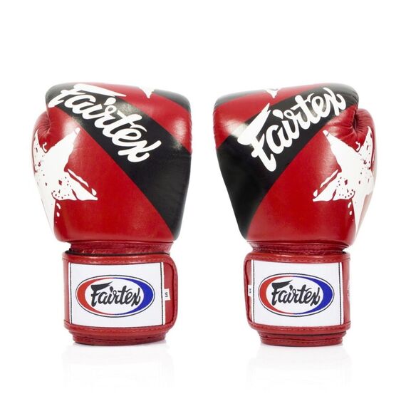 Gants de boxe Fairtex BGV1 Nation Print, Couleur: Rouge, OZ: 16oz, 2 image