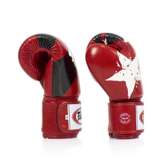 Gants de boxe Fairtex BGV1 Nation Print, Couleur: Rouge, OZ: 16oz, 4 image