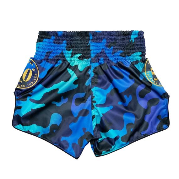 Muay Thai Shorts Fairtex Golden Jubilee, Size: M, Colour: Blue, 2 image