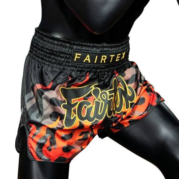 Short de Muay Thai Fairtex Volcano, Taille: M, Couleur: Orange, 4 image